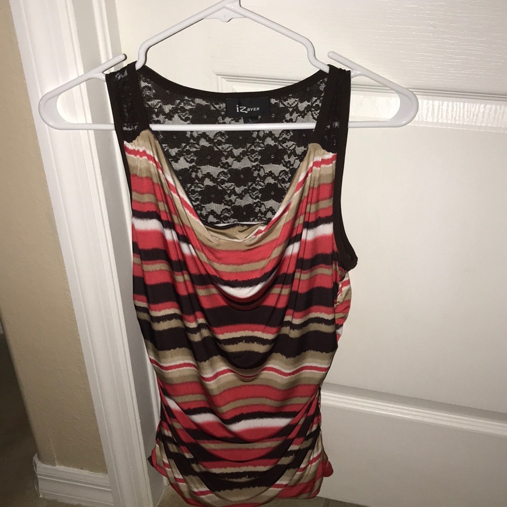 Lace back top